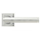 Brompton Sprung Lever Door Handle on Square Rose Set - Polished Chrome