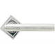 Brompton Sprung Lever Door Handle on Square Rose Set - Polished Chrome