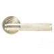 Brompton Sprung Lever Door Handle on Beehive Rose Set - Polished Nickel