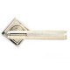 Brompton Sprung Lever Door Handle on Square Rose Set - Polished Nickel