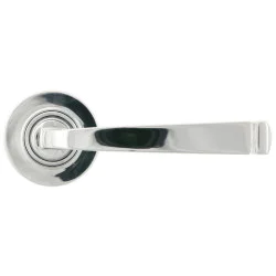 Avon Unsprung Lever Door Handle on Round Rose Set - Polished Chrome