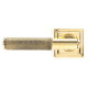 Brompton Unsprung Lever Door Handle on Square Rose Set - Aged Brass