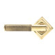 Brompton Unsprung Lever Door Handle on Square Rose Set - Aged Brass