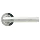 Brompton Unsprung Lever Door Handle on Round Rose Set - Polished Chrome