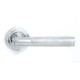 Brompton Unsprung Lever Door Handle on Art Deco Rose Set - Polished Chrome