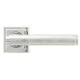Brompton Unsprung Lever Door Handle on Square Rose Set - Polished Chrome