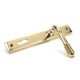 Reeded Slimline Sprung Lever Espagnolette - Polished Brass