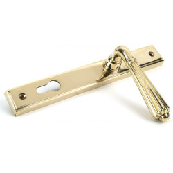 Hinton Slimline Sprung Lever Espagnolette - Polished Brass