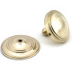 Period Art Deco Centre Door Knob - Polished Brass