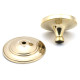 Period Art Deco Centre Door Knob - Polished Brass