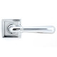 Newbury Lever on Square Rose Set - Polished Chrome