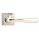 Newbury Lever on Square Rose Set - Polished Nickel