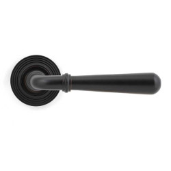 Newbury Lever on Beehive Rose Set - Aged Bronze