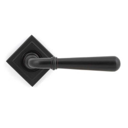 Newbury Lever on Square Rose Set - Aged Bronze