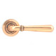 Newbury Lever on Round Rose Set - Polished Bronze