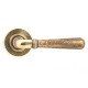 Hammered Newbury Lever on Beehive Rose Set - Aged Brass
