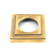 Hammered Newbury Lever on Square Rose Set - Aged Brass