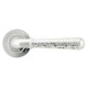 Hammered Newbury Lever on Round Rose Set - Polished Chrome