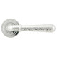 Hammered Newbury Lever on Art Deco Rose Set - Polished Chrome