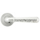 Hammered Newbury Lever on Beehive Rose Set - Polished Chrome
