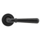 Hammered Newbury Lever on Beehive Rose Set - Aged Bronze