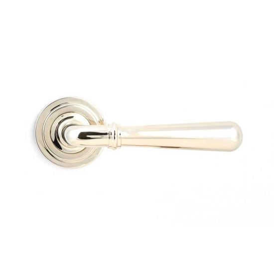 Polished Nickel Newbury Lever on Art Deco Rose Set - Unsprung