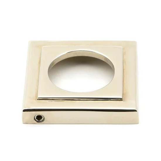 Polished Nickel Newbury Lever on Square Rose Set - Unsprung