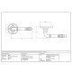 Aged Brass Reeded Lever on Rose Set - Unsprung