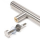 T Bar Handle with Bolt Fixings - Satin Marine Stainless Steel