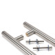 T Bar Handle with Back-to-Back Fixings - Satin Marine Stainless Steel