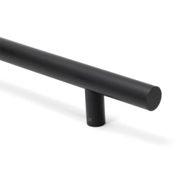 T Bar Handle with Secret Fixings - Matt Black Finish