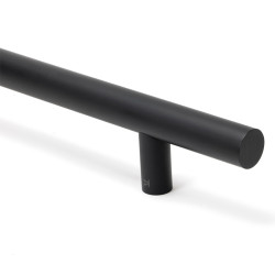 T Bar Handle with Bolt Fixings - Matt Black Finish