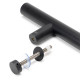 T Bar Handle with Bolt Fixings - Matt Black Finish