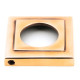 Polished Bronze Brompton Lever Door Handle on Square Rose Set - Unsprung