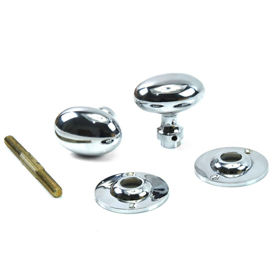 Polished Chrome Oval Door Knob