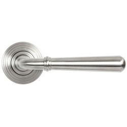 Newbury Lever on Beehive Rose Set - Satin Marine Stainless Steel