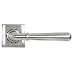 Newbury Lever on Square Rose Set - Satin Marine Stainless Steel