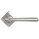 Newbury Lever on Square Rose Set - Satin Marine Stainless Steel