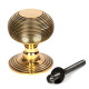 Beehive Centre Door Knob - Aged Brass