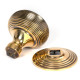 Beehive Centre Door Knob - Aged Brass