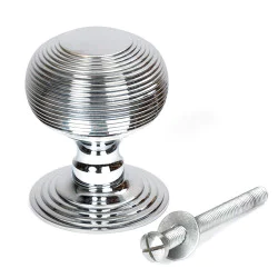 Beehive Centre Door Knob - Polished Chrome