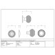 Beehive Centre Door Knob - Polished Nickel