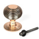Beehive Centre Door Knob - Polished Bronze