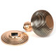 Beehive Centre Door Knob - Polished Bronze