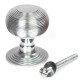 Beehive Centre Door Knob - Satin Chrome
