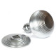 Beehive Centre Door Knob - Satin Chrome