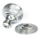 Beehive Centre Door Knob - Satin Chrome