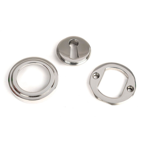 Polished Marine Stainless Steel Art Deco Escutcheon