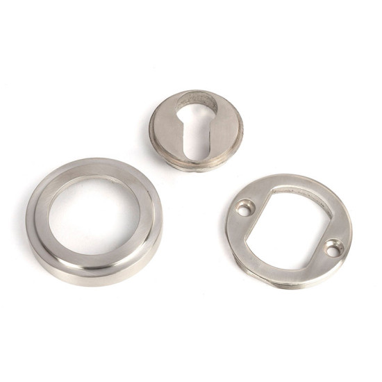 Satin Marine Stainless Steel Art Deco Euro Escutcheon