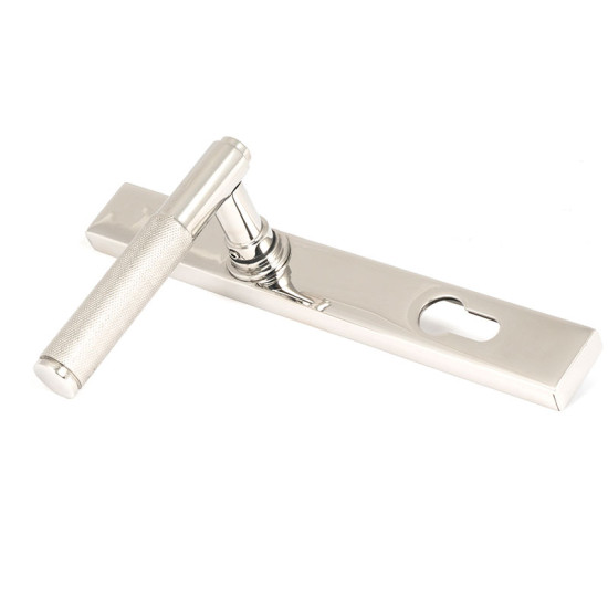 Brompton Slimline Sprung Lever Espagnolette - Polished Marine Stainless Steel